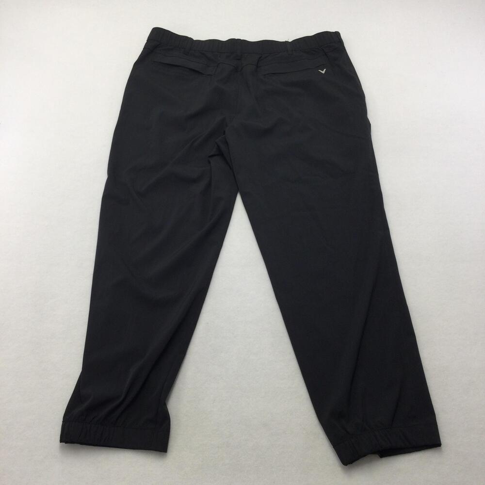 Callaway Pants Mens 36x30 Black Golf Khakis Stretch Elastic Waist Lightweight - Picture 6 of 12